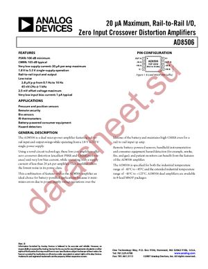 AD8506ARMZ-R2 datasheet  